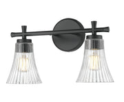 Belle 2 Light 16" Vanity in Matte Black