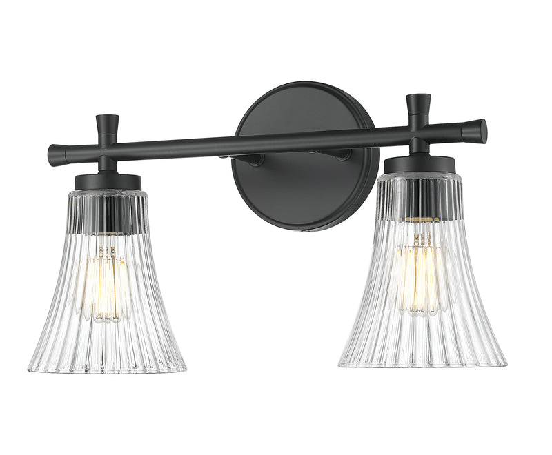 Belle 2 Light 16" Vanity in Matte Black