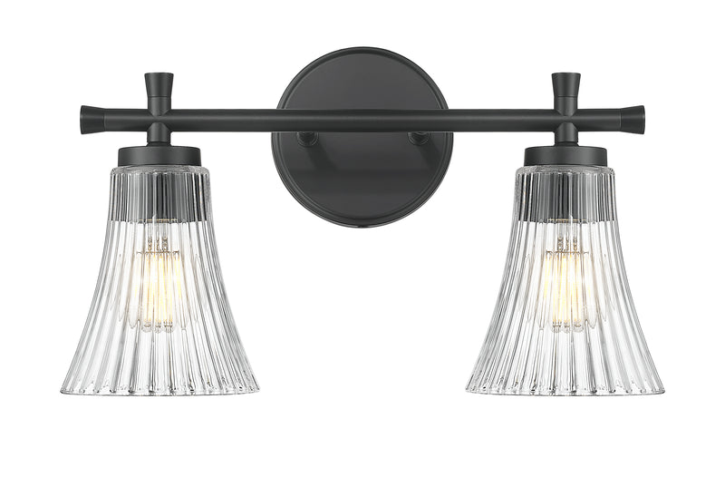 Belle 2 Light 16" Vanity in Matte Black