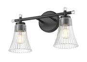Belle 2 Light 16" Vanity in Matte Black