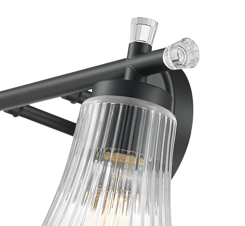 Belle 2 Light 16" Vanity in Matte Black