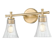 Belle 2 Light 16" Vanity in Modern Gold