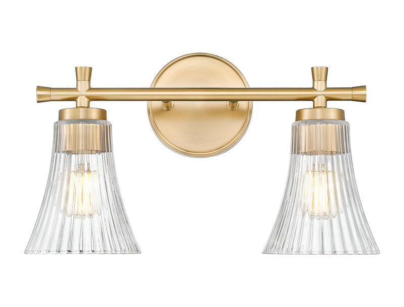 Belle 2 Light 16" Vanity in Modern Gold