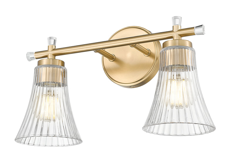Belle 2 Light 16" Vanity in Modern Gold