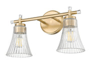 Belle 2 Light 16" Vanity in Modern Gold