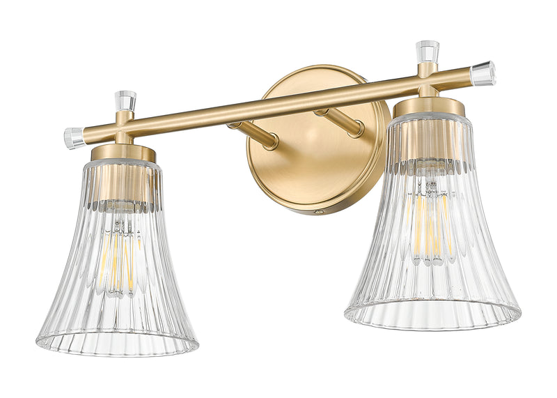 Belle 2 Light 16" Vanity in Modern Gold