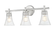 Belle 3 Light 24" Vanity in Brushed Nickel