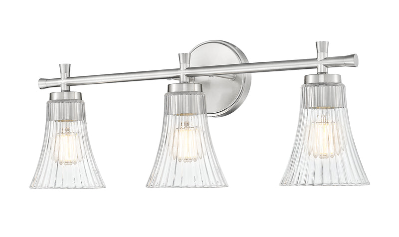 Belle 3 Light 24" Vanity in Brushed Nickel