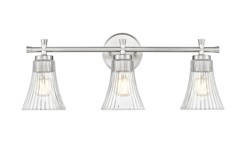 Belle 3 Light 24" Vanity in Brushed Nickel