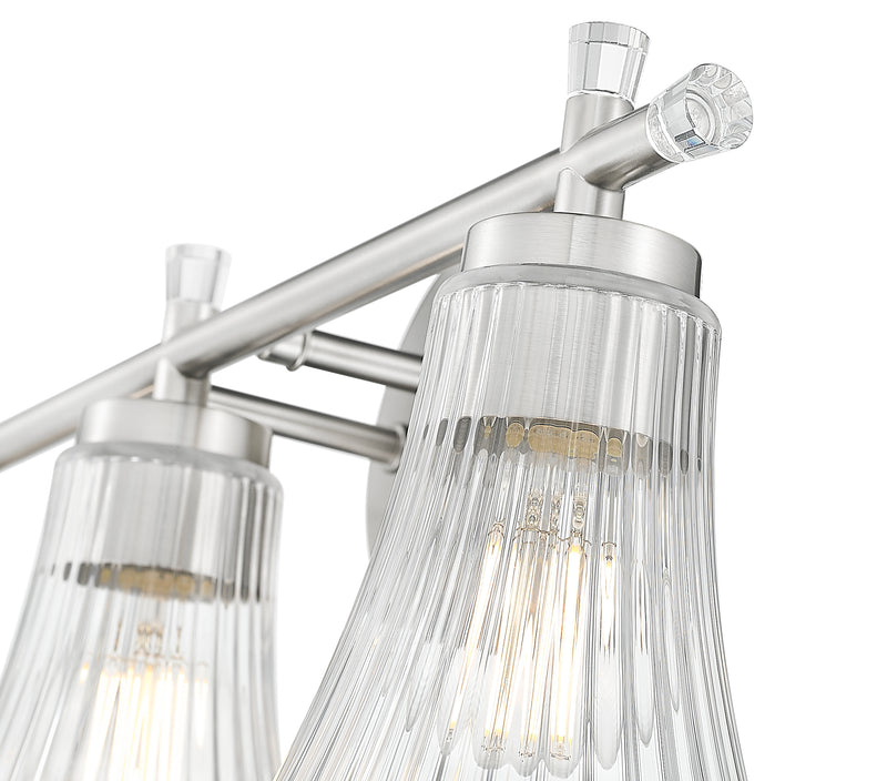 Belle 3 Light 24" Vanity in Brushed Nickel