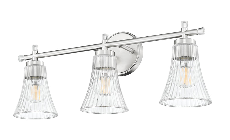 Belle 3 Light 24" Vanity in Brushed Nickel