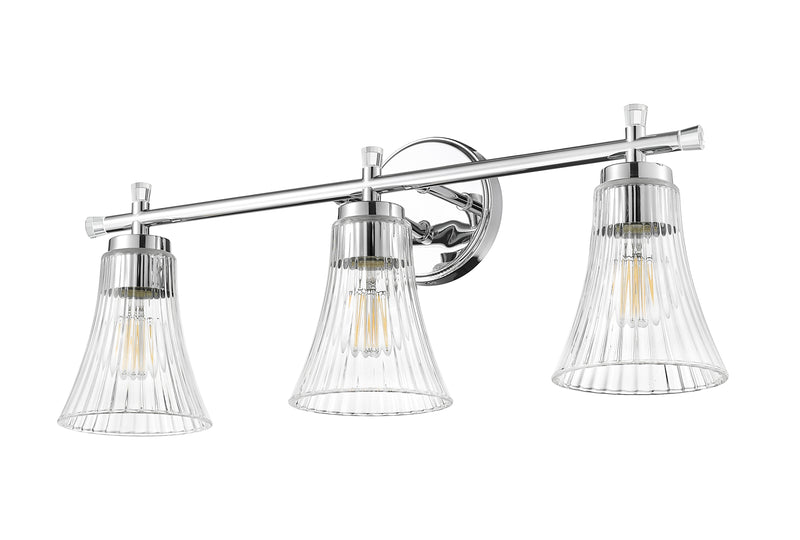 Belle 3 Light 24" Vanity in Chrome