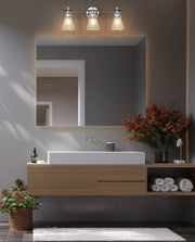 Belle 3 Light 24" Vanity in Chrome in a room setting