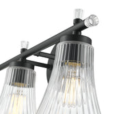 Belle 3 Light 24" Vanity in Matte Black