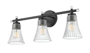 Belle 3 Light 24" Vanity in Matte Black