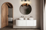Belle 3 Light 24" Vanity in Matte Black in a room setting