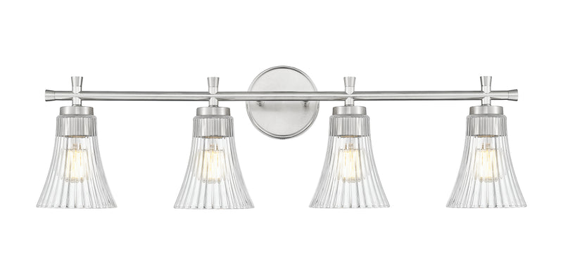 Belle 4 Light 32" Vanity in Brushed Nickel