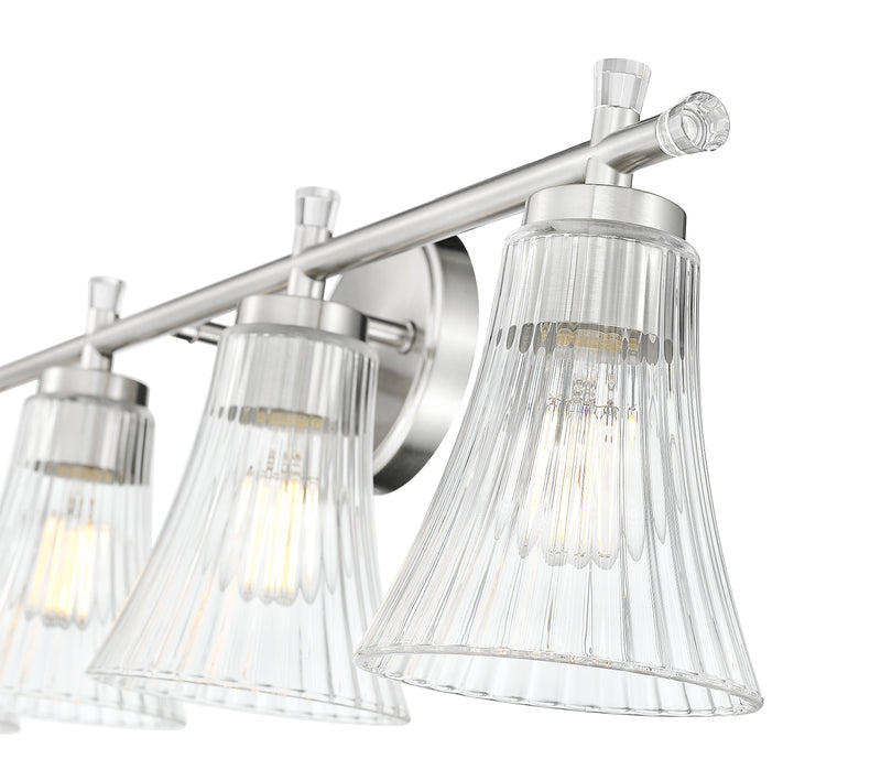 Belle 4 Light 32" Vanity in Brushed Nickel