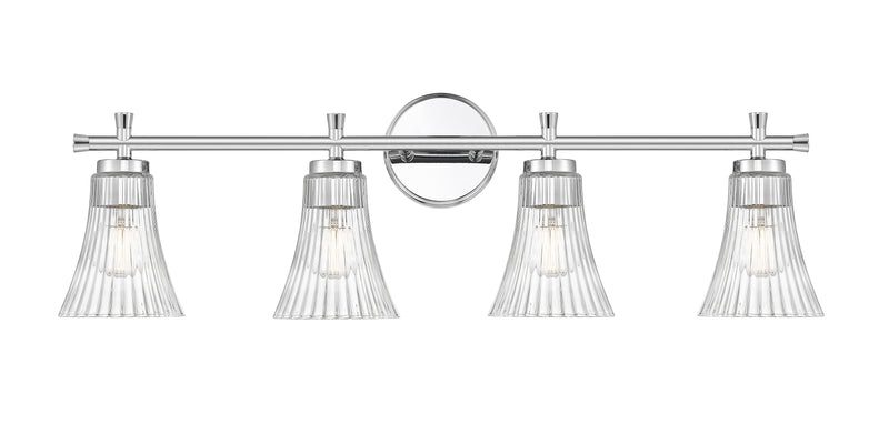 Belle 4 Light 32" Vanity in Chrome
