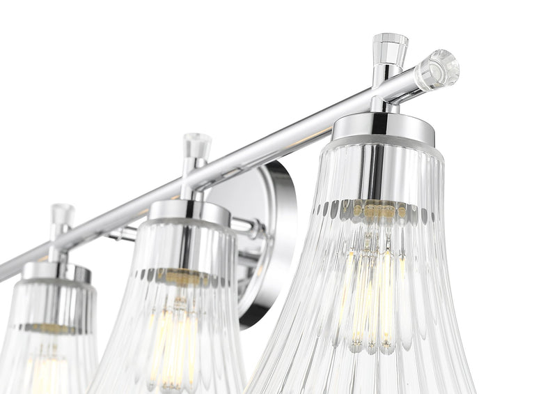 Belle 4 Light 32" Vanity in Chrome