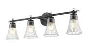 Belle 4 Light 32" Vanity in Matte Black
