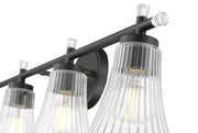 Belle 4 Light 32" Vanity in Matte Black