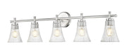 Belle 5 Light 42" Vanity in Brushed Nickel