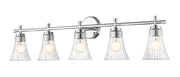 Belle 5 Light 42" Vanity in Chrome