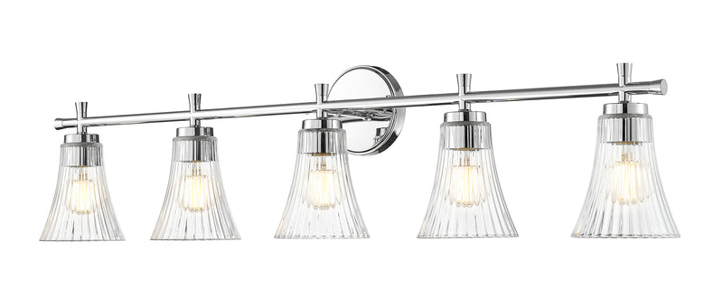 Belle 5 Light 42" Vanity in Chrome
