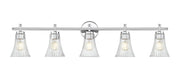 Belle 5 Light 42" Vanity in Chrome