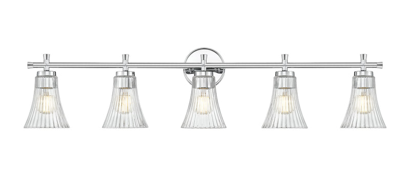 Belle 5 Light 42" Vanity in Chrome