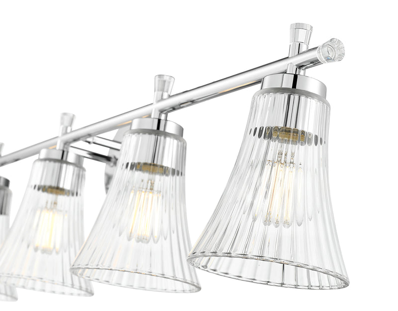 Belle 5 Light 42" Vanity in Chrome