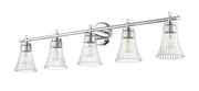 Belle 5 Light 42" Vanity in Chrome