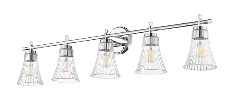 Belle 5 Light 42" Vanity in Chrome