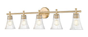 Belle 5 Light 42" Vanity in Modern Gold