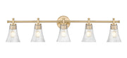 Belle 5 Light 42" Vanity in Modern Gold