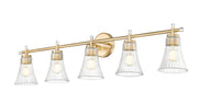 Belle 5 Light 42" Vanity in Modern Gold