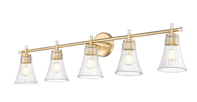 Belle 5 Light 42" Vanity in Modern Gold