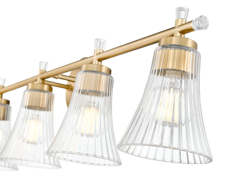 Belle 5 Light 42" Vanity in Modern Gold
