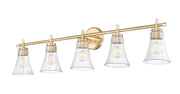 Belle 5 Light 42" Vanity in Modern Gold