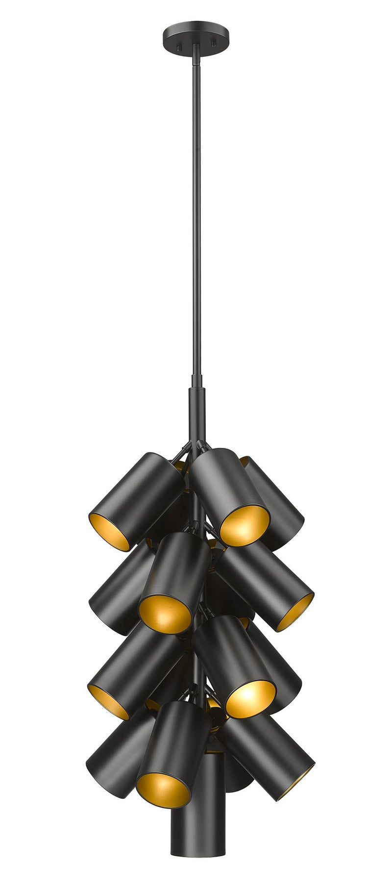 Lumina 17 Light 17.25" Pendant in Matte Black