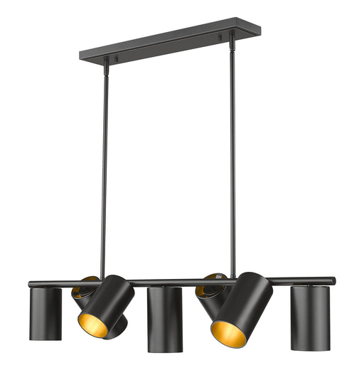 Lumina 7 Light 42" Linear Pendant in Matte Black