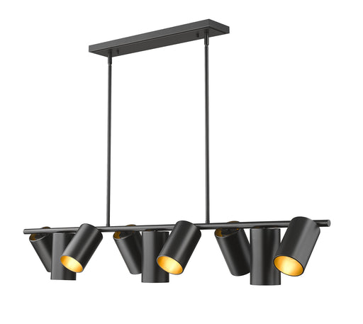 Lumina 9 Light 55" Linear Pendant in Matte Black