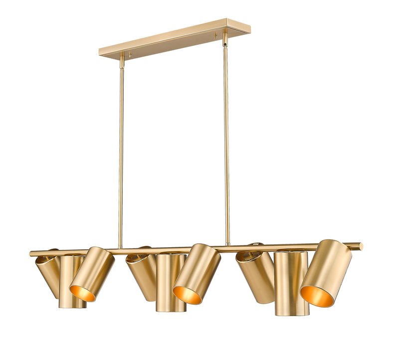 Lumina 9 Light 55" Linear Pendant in Modern Gold