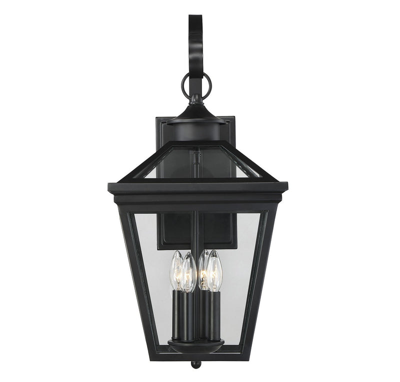 Ellijay 4-Light Outdoor Wall Lantern in Black