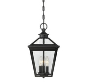 Ellijay 3-Light Outdoor Lantern Pendant in Black