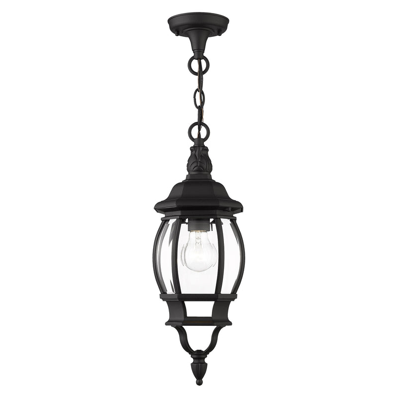 Frontenac Small Outdoor Pendant Lantern in Textured Black