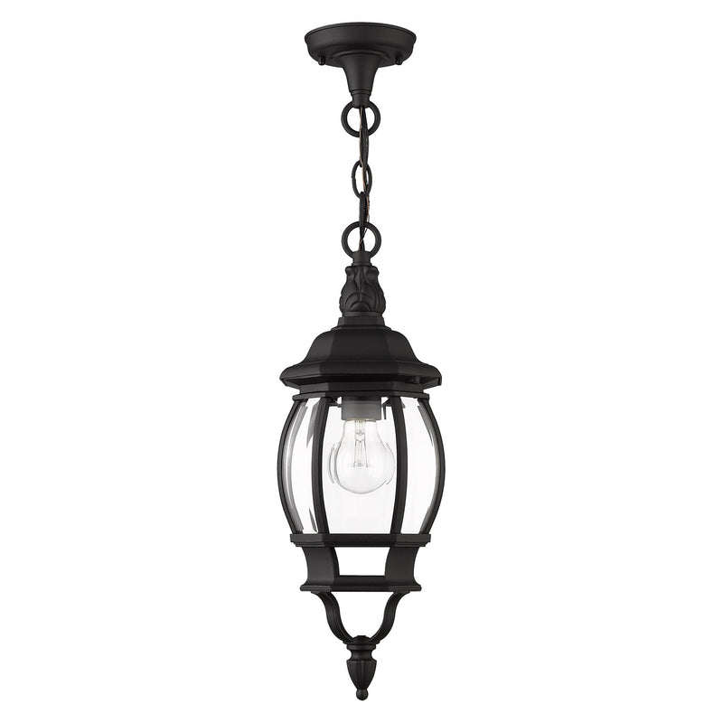 Frontenac Small Outdoor Pendant Lantern in Textured Black