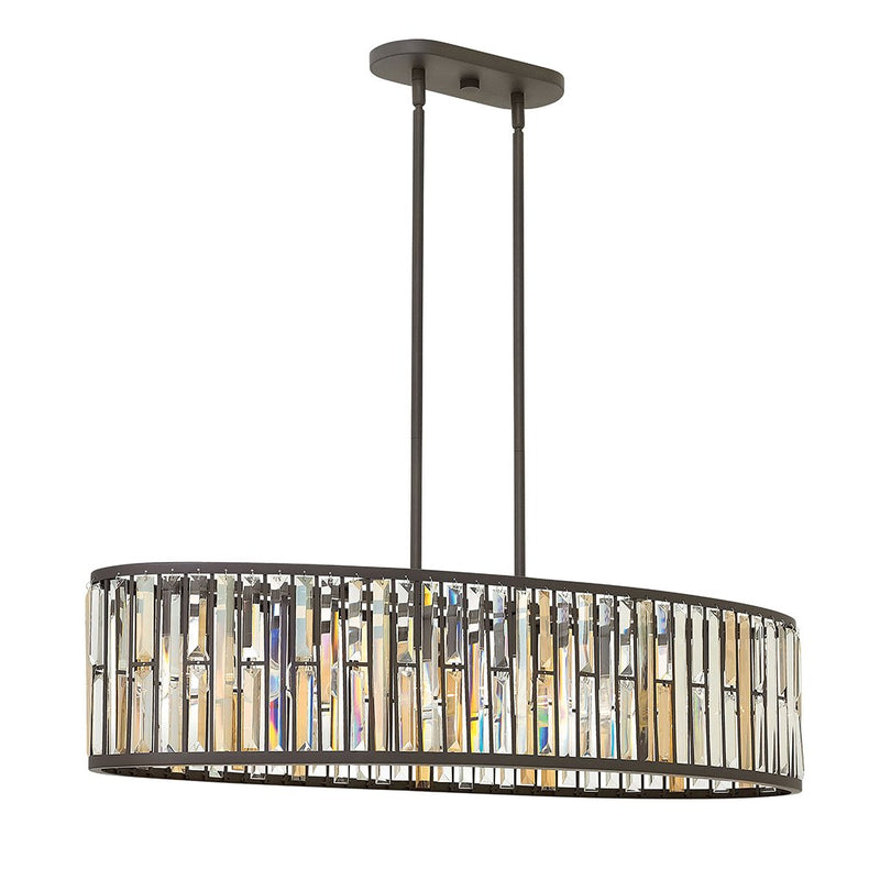 Gemma 6-Light Linear Chandelier in Vintage Bronze
