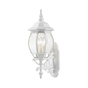 Frontenac 3-Light 22" Outdoor Wall Lantern in Textured White